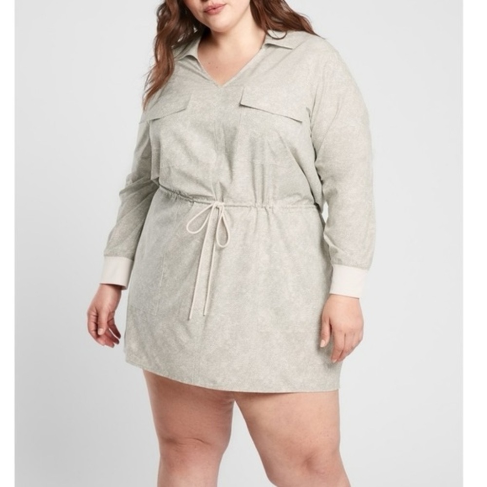 NWT ATHLETA Zuma Printed Shirtdress Size 3X